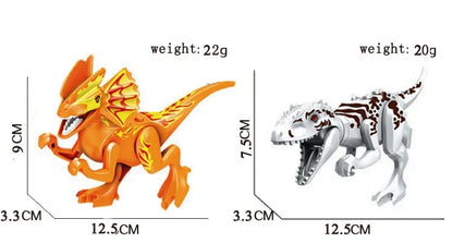 Dinosaurus Bouwblokken Set - T-Rex en Velociraptor
