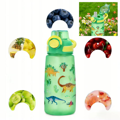 Smaak Waterfles voor Kinderen - 650 ml Tritan met 5 Smaakringen