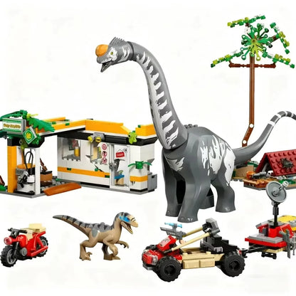 Bouwblokken Dinosaurus Wereld Set - Indominus Rex en Ankylosaurus