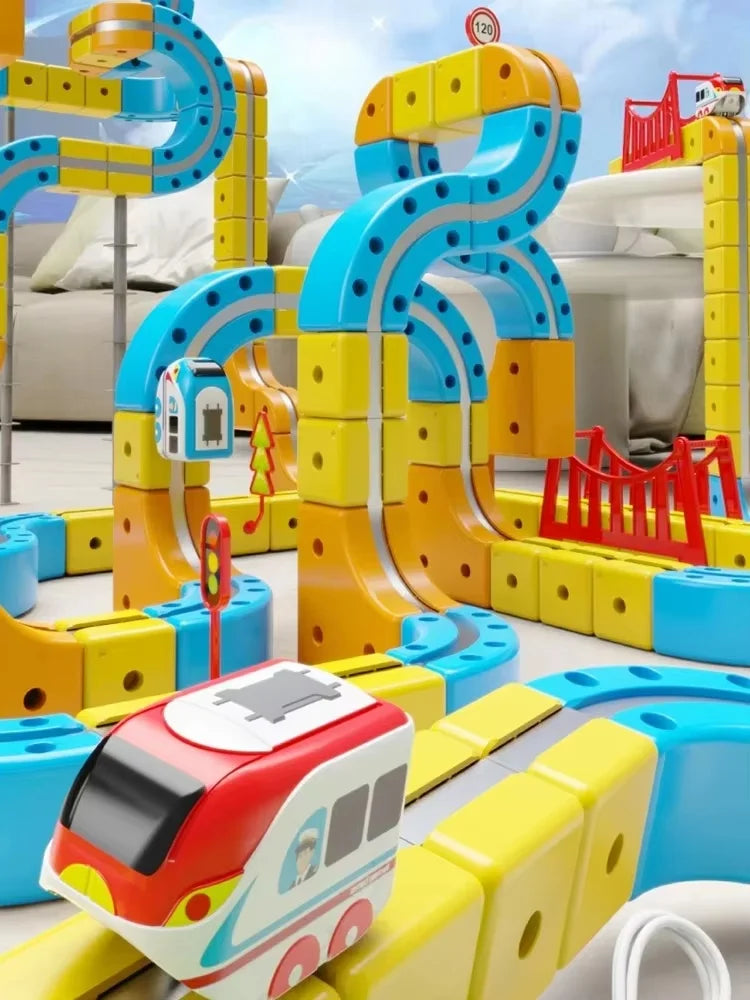 Magnetische Bouwblokken Treinbaan met Elektrische Trein
