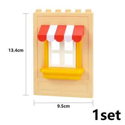 Huis onderdelen set voor grote bouwstenen – Compatibel met Duplo®