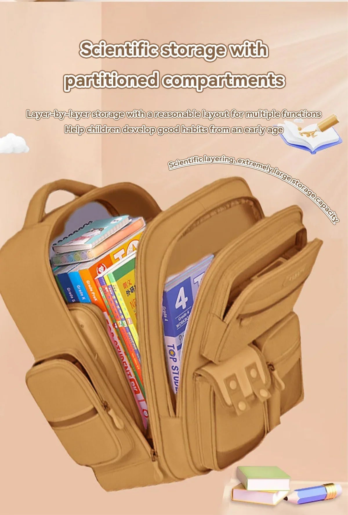Capybara Schoolrugzak - Waterdicht met Ergonomische Schouderbanden