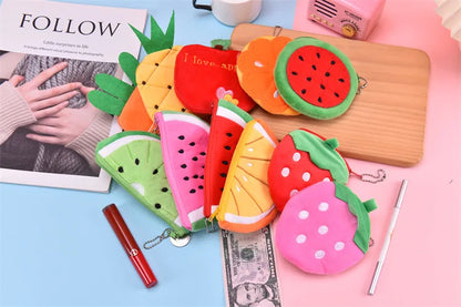 Pluche Watermeloen Portemonnee of Etui voor Kinderen