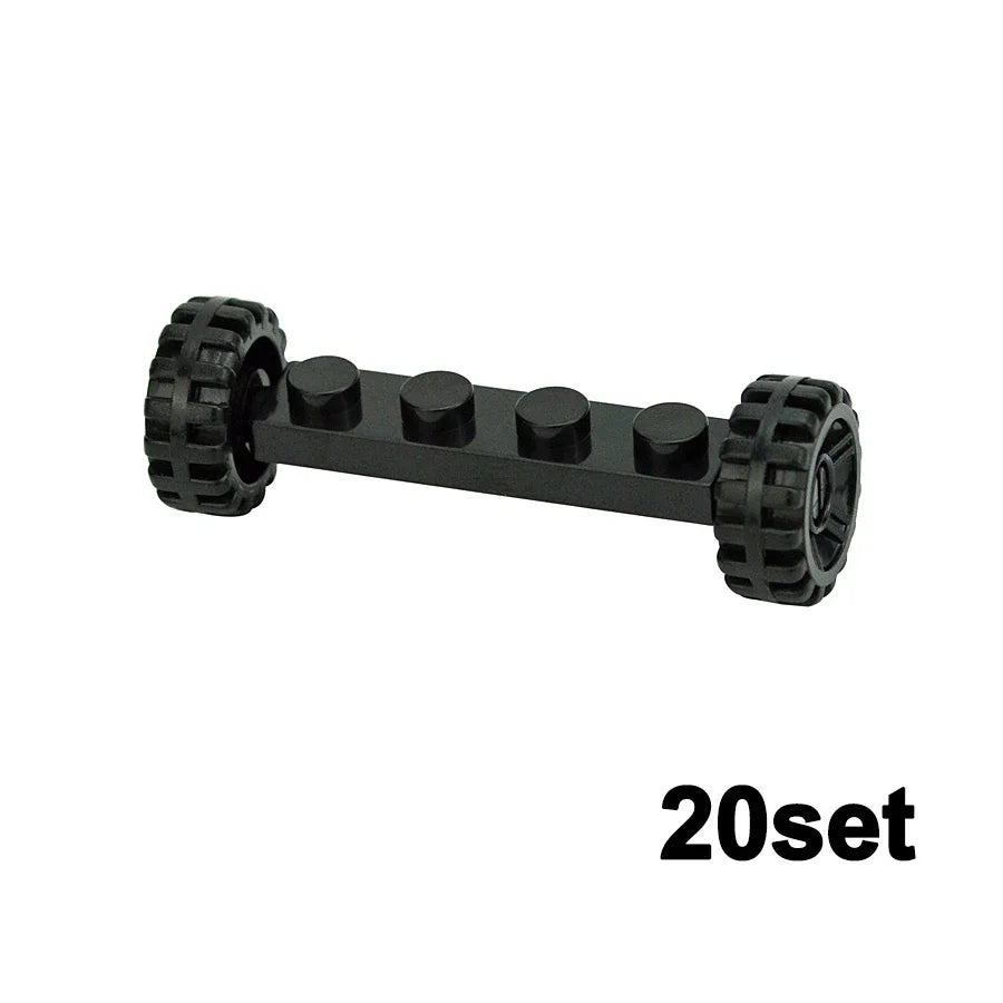 Wielen en assen set voor voertuigen – Compatibel met LEGO®