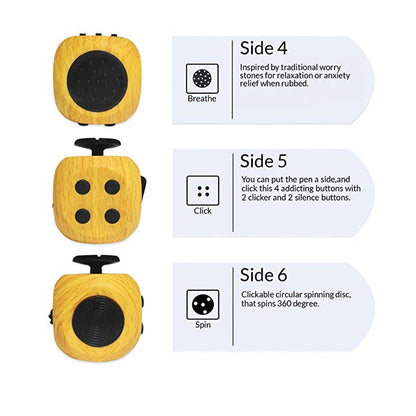 Fidget Cube met 6 Kanten | Anti-stress en Focus Speeltje