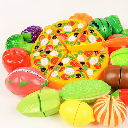 Snij Speelgoed Eten Fruit en Groenten met Opbergmandje