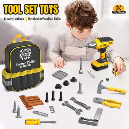 Kunststof Gereedschapskist Speelgoed met Boor voor Kinderen