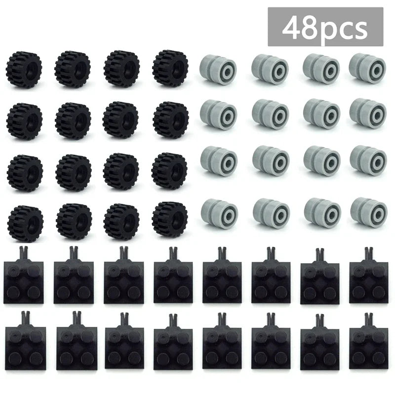 Wielen en assen set voor voertuigen – Compatibel met LEGO®