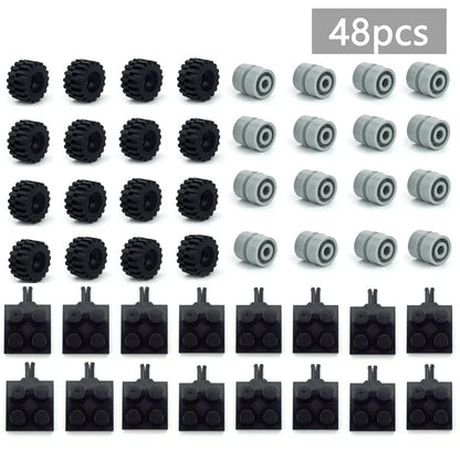 Wielen en assen set voor voertuigen – Compatibel met LEGO®