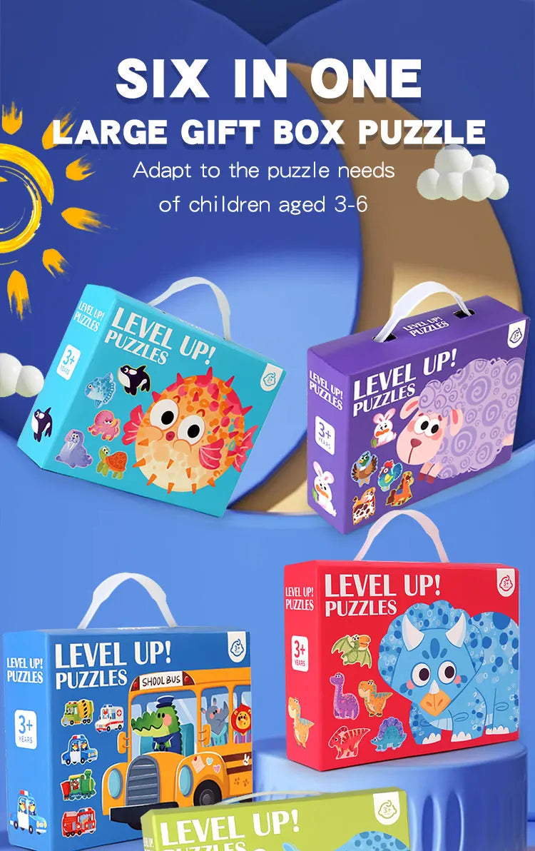 Educatieve legpuzzel set met dieren voor kinderen (verschillende moeilijkheidsgraden)