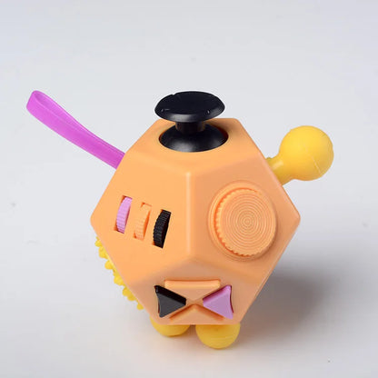 Fidget Cube met 12 Kanten voor Concentratie en Stressvermindering