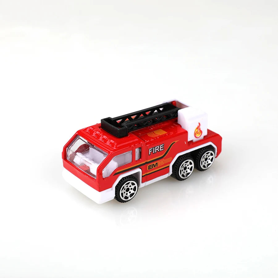 Metalen Brandweerwagen Speelgoed Auto 1:64 met Terugtrekmotor