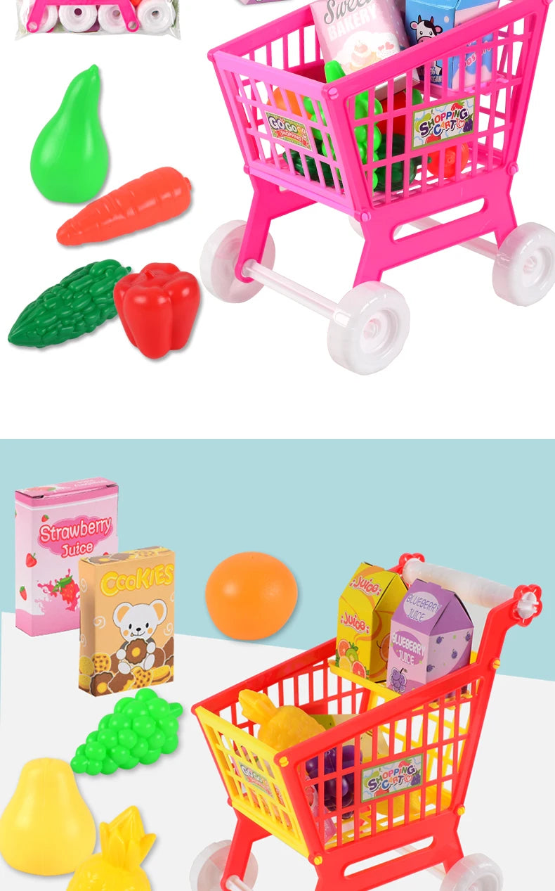 Speelgoed Winkelwagen met Groenten en Fruit voor Kinderen