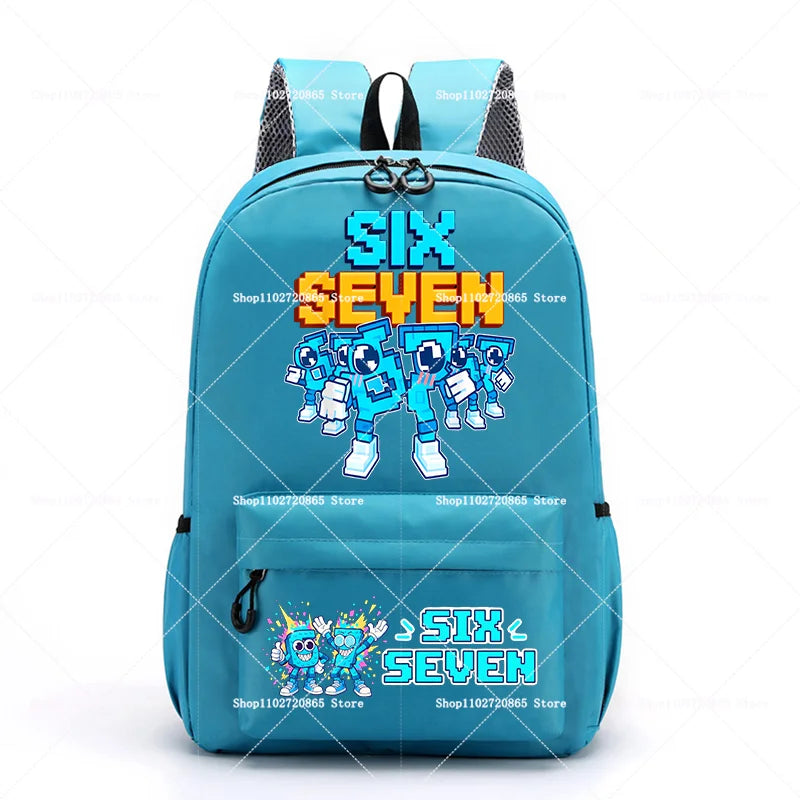 Ruime Schoolrugzak met Cartoon Print en Laptopvak | 14+ jaar