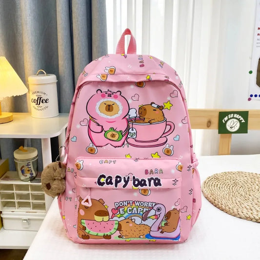Ruime Capybara Rugzak van Nylon – Ideaal als Schooltas
