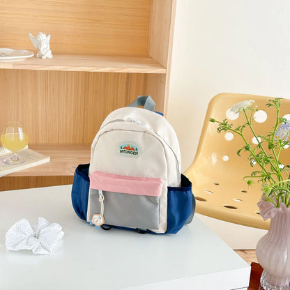 Lichtgewicht Kleurenblok Schoolrugzak - Waterproof & Comfortabel voor Kinderen