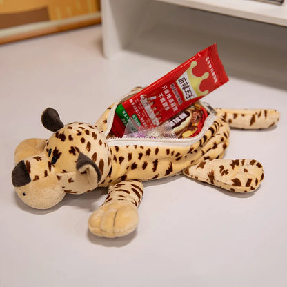 Pluche Etui met Vrolijke Dieren – Grote Capaciteit voor Kinderen