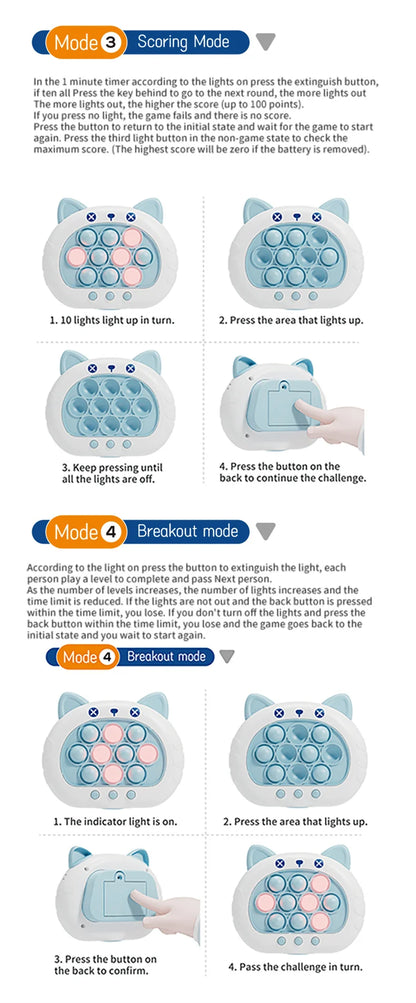 Elektronisch Push Bubble Spel met Licht (Anti-stress Speelgoed)