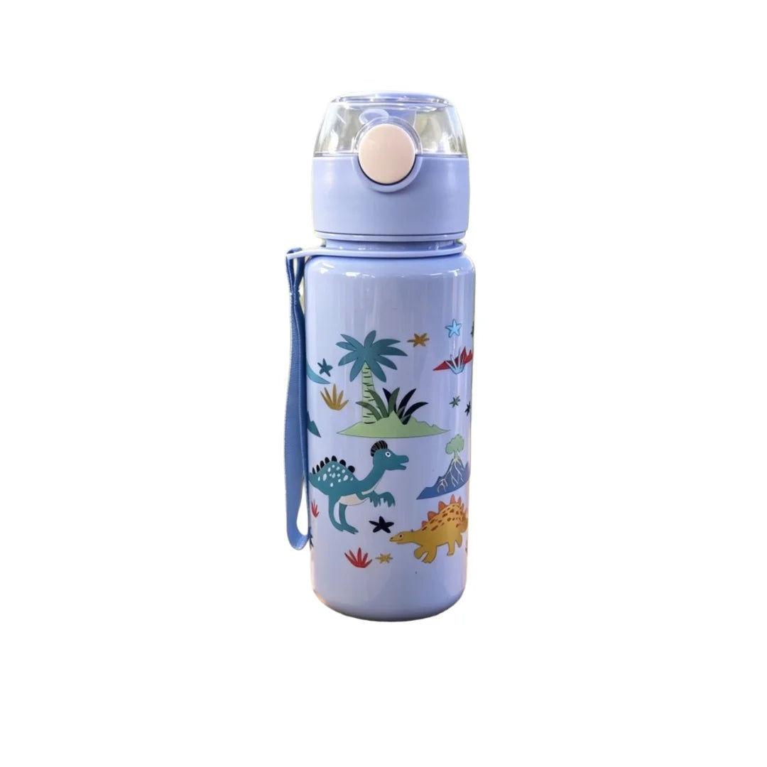 Dinosaurus Waterfles met Rietje voor Kinderen - Lekvrij 500 ml