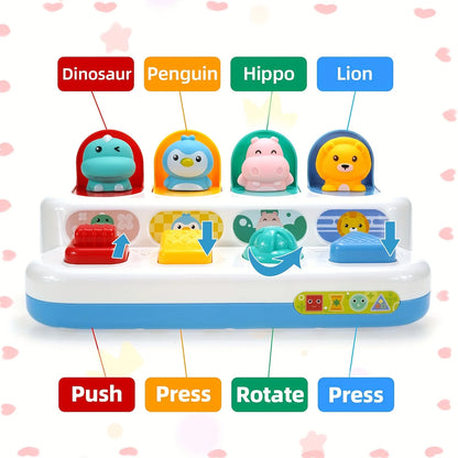 Baby Pop-Up Dieren Speelgoed met Knoppen