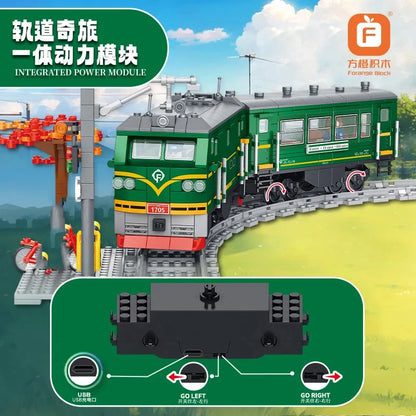 Bouwstenen Set Metro Trein | Compatibel met Lego