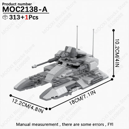 MOOXI Space Wars Bouwset: Voertuig & Tank Compatibel met LEGO®