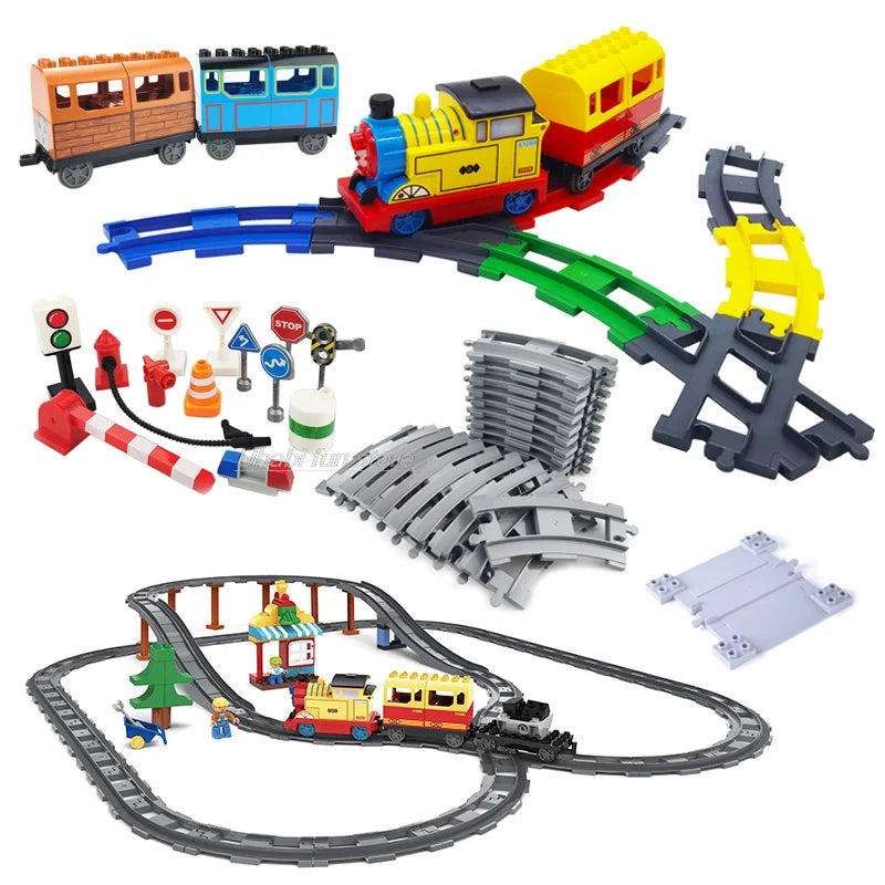 Bouwblokken Treinbaan Set – Duplo Compatibel