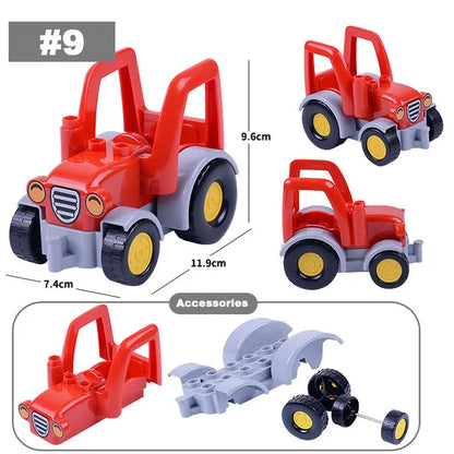 Voertuigen set voor grote bouwstenen – Compatibel met Duplo®