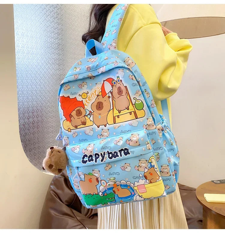 Ruime Capybara Rugzak van Nylon – Ideaal als Schooltas