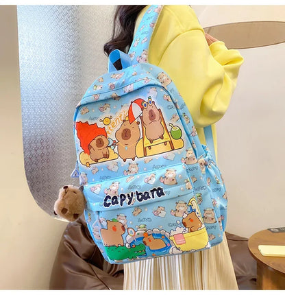 Ruime Capybara Rugzak van Nylon – Ideaal als Schooltas