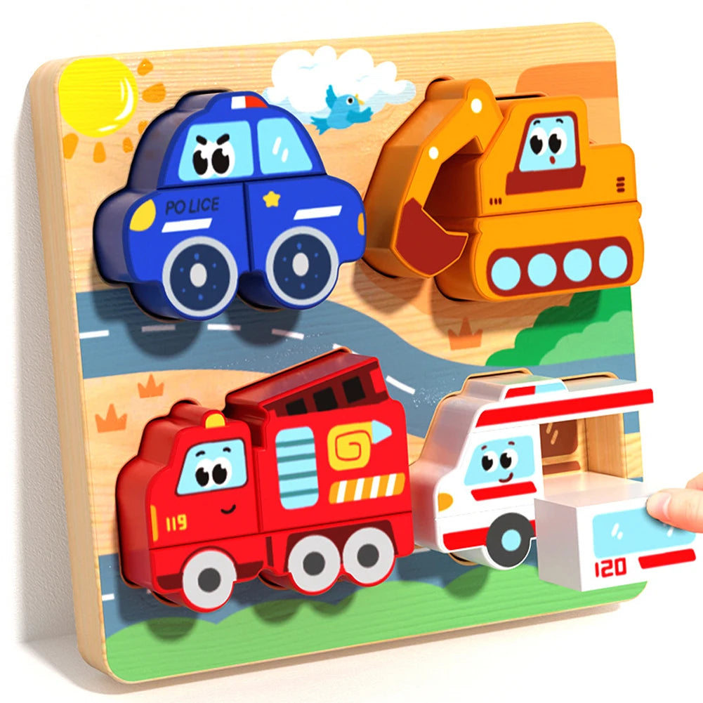 Houten 3D Puzzel voor Peuters 1-3 Jaar