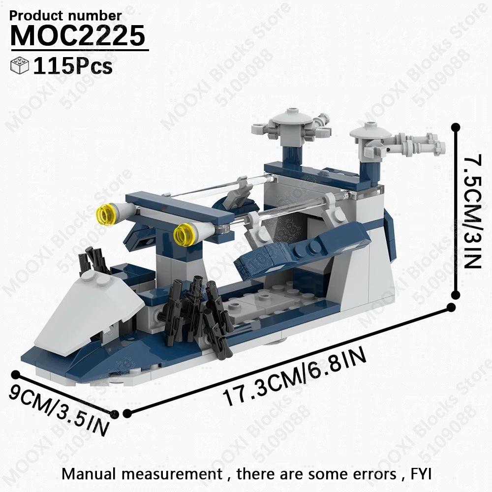 MOOXI Space Wars Bouwset: Voertuig & Tank Compatibel met LEGO®