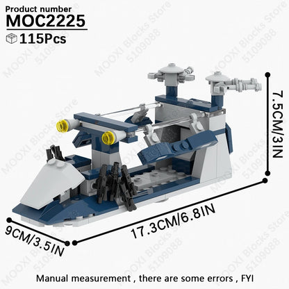 MOOXI Space Wars Bouwset: Voertuig & Tank Compatibel met LEGO®