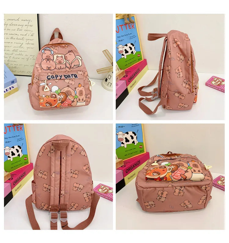 Ruime Capybara Rugzak van Nylon – Ideaal als Schooltas
