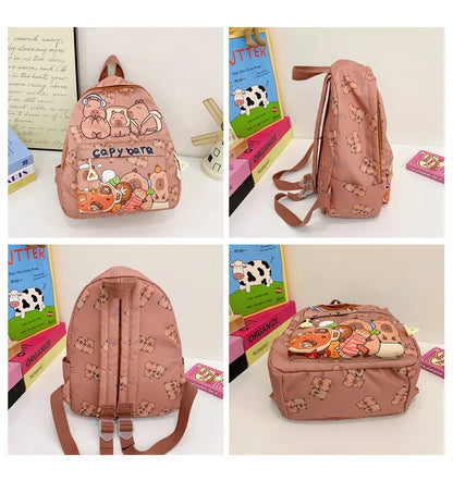 Ruime Capybara Rugzak van Nylon – Ideaal als Schooltas