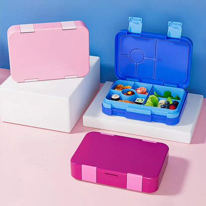 Lekdichte Lunchbox met Vakken - Magnetronbestendig met Kerstprint