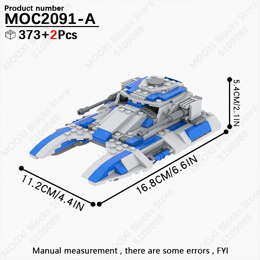 MOOXI Space Wars Bouwset: Voertuig & Tank Compatibel met LEGO®