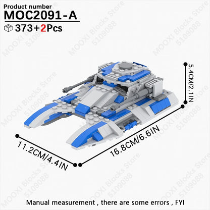 MOOXI Space Wars Bouwset: Voertuig & Tank Compatibel met LEGO®