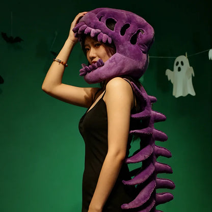 Dinosaurus Skelet Kostuum met Hoofdeksel voor Cosplay
