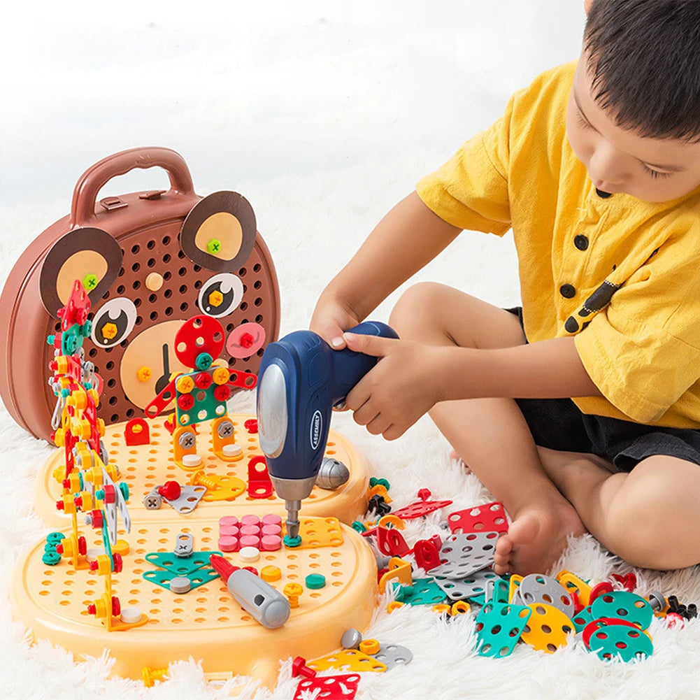 Speelgoed Gereedschapskist met Boormachine en Puzzel
