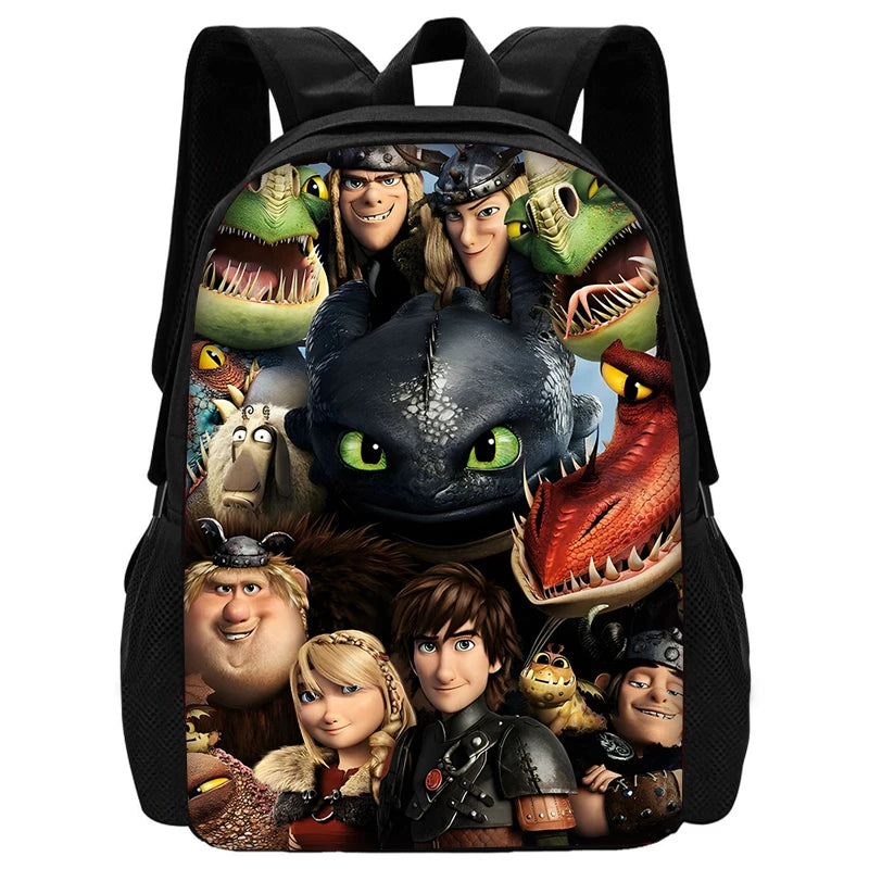 Toothless Schoolrugzak Set met Lunchtas en Etui