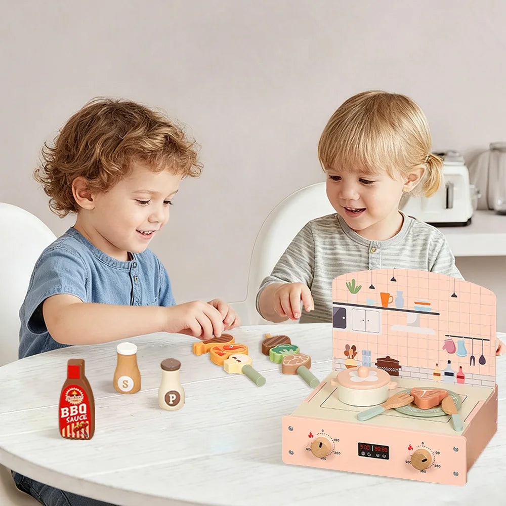Houten Speelkeuken met Accessoires voor Kinderen