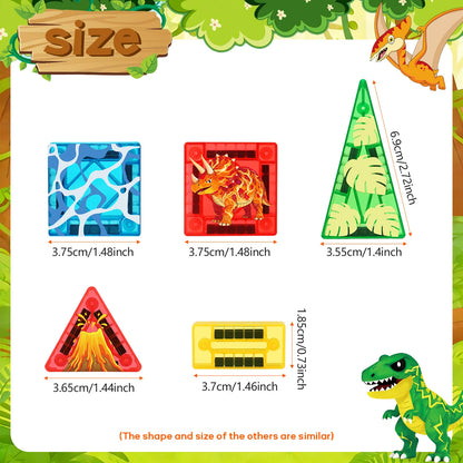 Magnetische Mini Bouwblokken Dinosaurus Model voor Kinderen