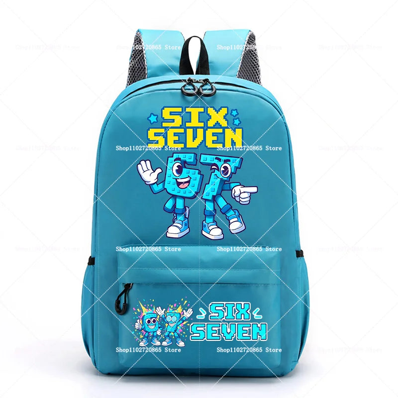 Ruime Schoolrugzak met Cartoon Print en Laptopvak | 14+ jaar