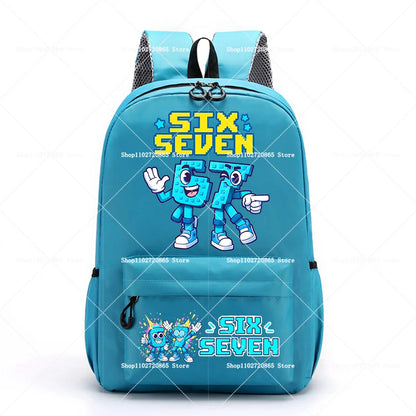 Ruime Schoolrugzak met Cartoon Print en Laptopvak | 14+ jaar