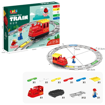 Grote Bouwblokken Treinset - Compatibel met Duplo