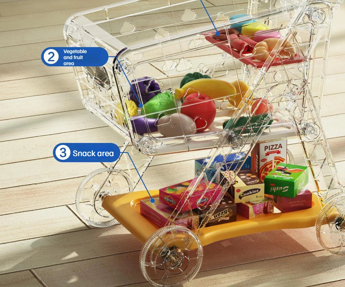 Speelgoed Boodschappenwagentje van Plastic voor Kinderen