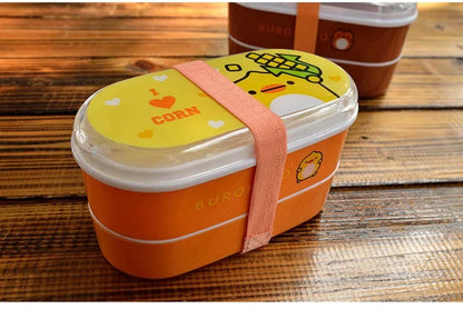 Draagbare Cartoon Lunchbox met Bestek – 600ml