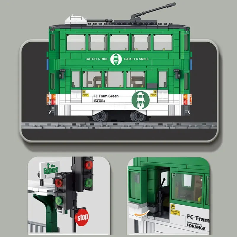 Bouwstenen Set Metro Trein | Compatibel met Lego