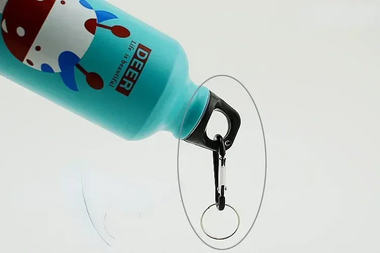 Dubbelwandige Geïsoleerde Drinkfles 500 ml met Leuke Dierenprint voor Kinderen